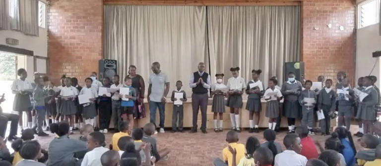 Arthur Ashe Learning Booklets at the Kalulushi Trust School