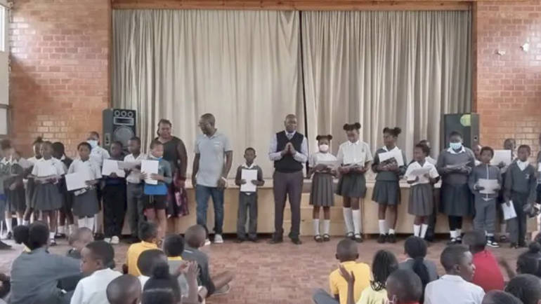 Arthur Ashe Learning Booklets at the Kalulushi Trust School